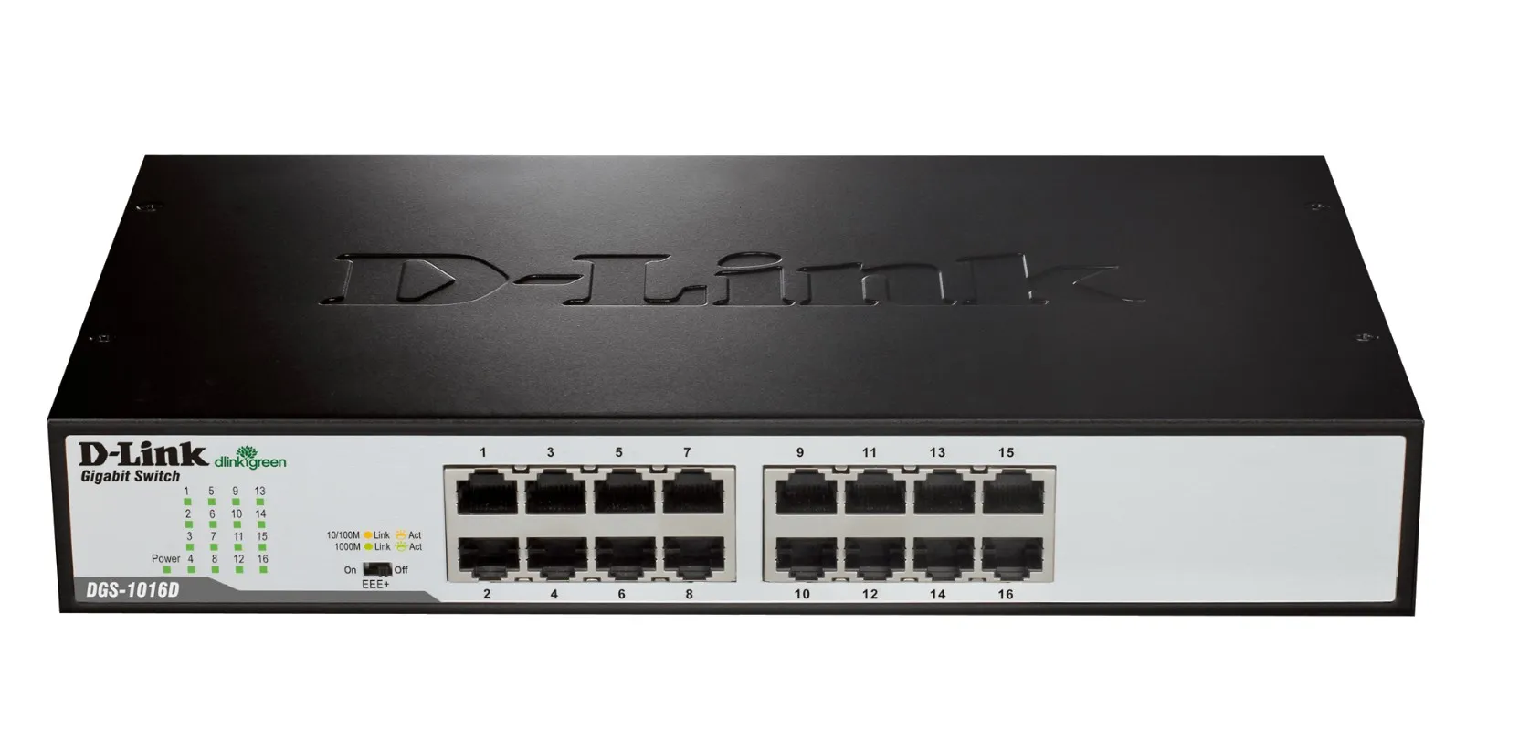 D-Link DGS-1016D/E Netzwerk-Switch Unmanaged Schwarz, Metallisch – Bild 2
