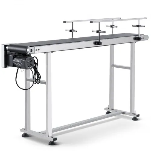 VEVOR Bandförderer 1498,6×198,1mm Fördertisch Hochleistungs-Edelstahl-Motorbandförderer für Tintenstrahl-Codierungsanwendungen angetriebenes PVC-Band einstellbare Geschwindigkeit (doppelte Leitplanke) VEVOR Bandförderer 1498,6×198,1mm Fördertisch Hochleistungs-Edelstahl-Motorbandförderer für Tintenstrahl-Codierungsanwendungen angetriebenes PVC-Band einstellbare Geschwindigkeit (doppelte Leitplanke)