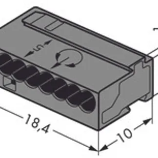Wago Serie 243- 8-Leiter-Micro-Klemme (50 Stück) schwarz Wago Serie 243- 8-Leiter-Micro-Klemme (50 Stück) schwarz