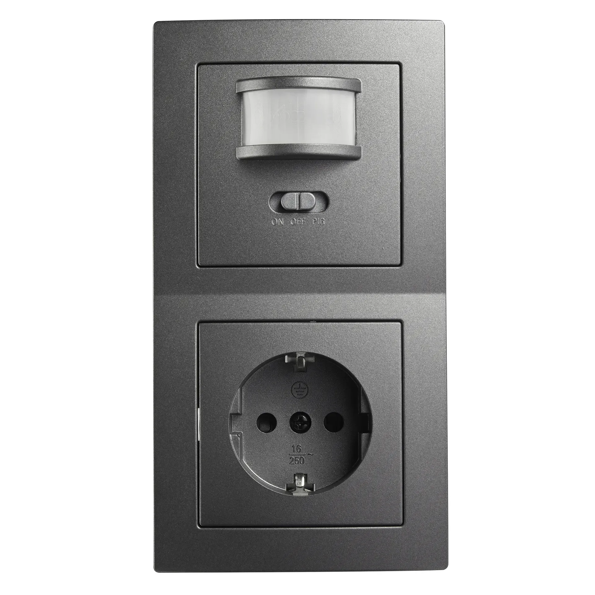 Schalter und Steckdosen Set McPower Flair “PIR“ anthrazit, 3-teilig Schalter und Steckdosen Set McPower Flair “PIR“ anthrazit, 3-teilig