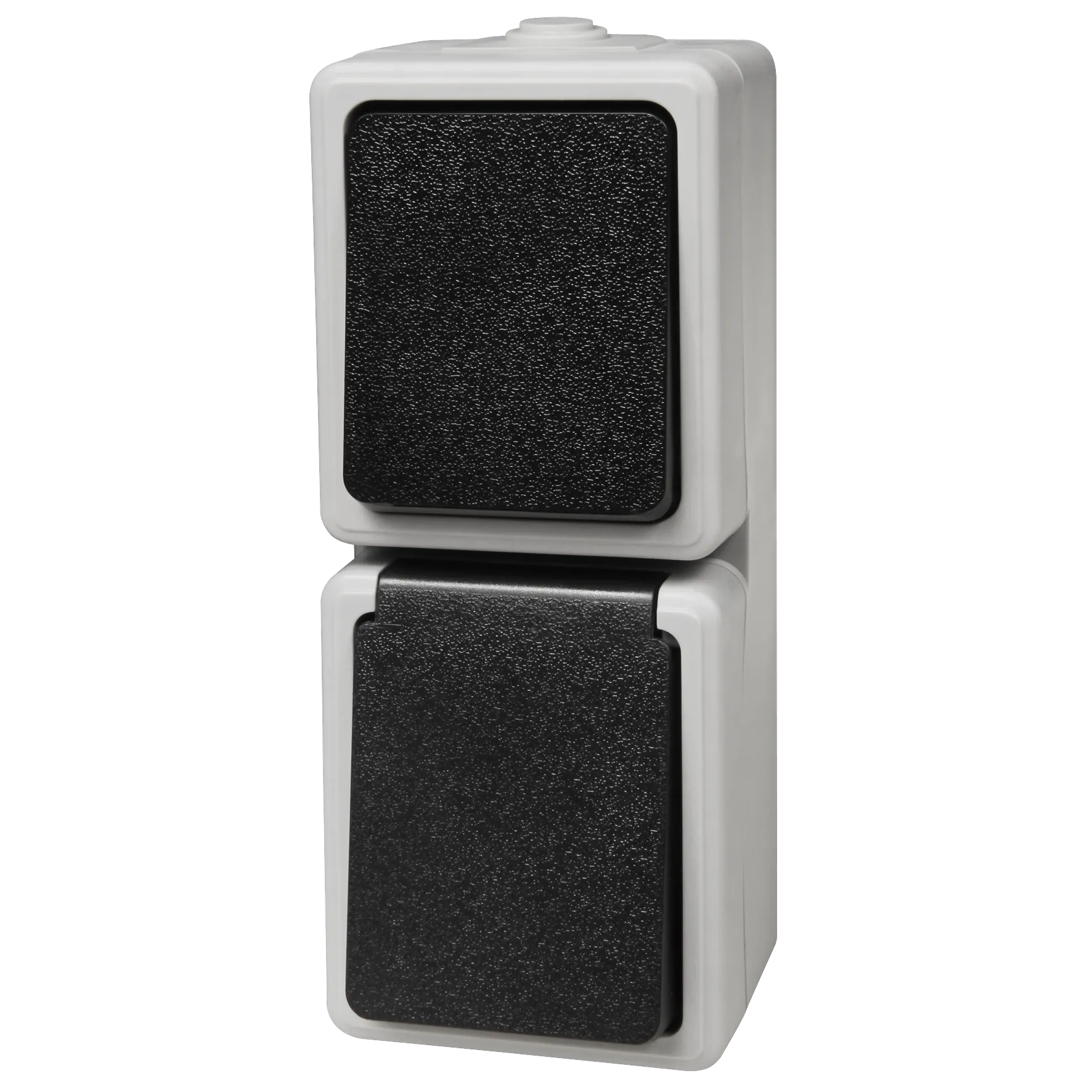 Feuchtraum Kombi-Dose McPower “Taff“, 250V~, Schalter+Steckdose, IP44, AP, grau Feuchtraum Kombi-Dose McPower “Taff“, 250V~, Schalter+Steckdose, IP44, AP, grau