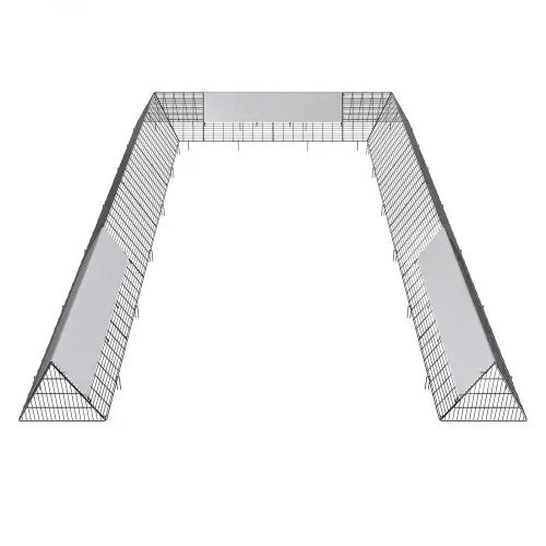 VEVOR Hühnertunnel, 600 x 400 x 61,5 cm, Hühnerstall für den Hof, tragbare Freilaufgehege für draußen mit Eckrahmen, 2 Sets, geeignet für Hühner, Enten, Kaninchen – Bild 10