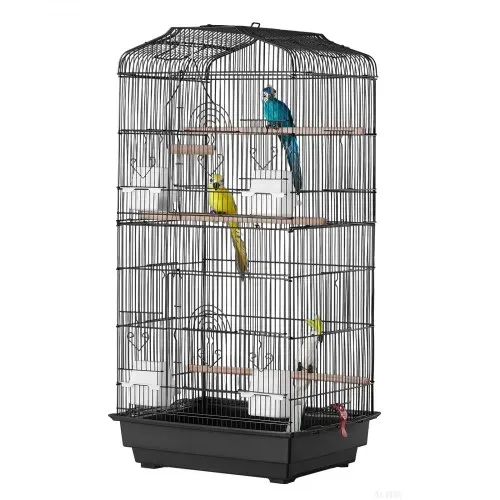 VEVOR Vogelkäfig, 457 x 355 x 925 mm, Vogelhaus für Sittiche, Finken, Kanarienvögel, Unzertrennliche, Nymphensittiche, Wellensittiche, kleine Mönchssittiche, Metallkäfig mit Schaukel & Sitzstange – Bild 9