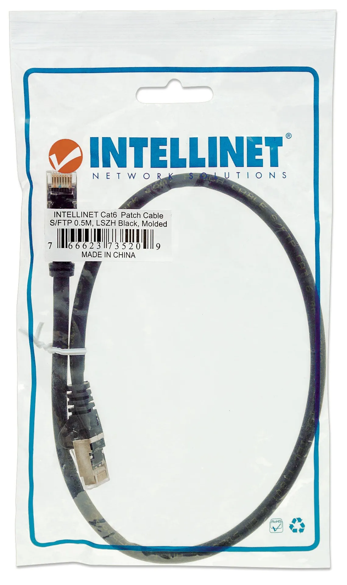 Intellinet Premium Netzwerkkabel, Cat6, S/FTP, 100% Kupfer, Cat6-zertifiziert, LS0H, RJ45-Stecker/RJ45-Stecker, 0,5 m, schwarz – Bild 5