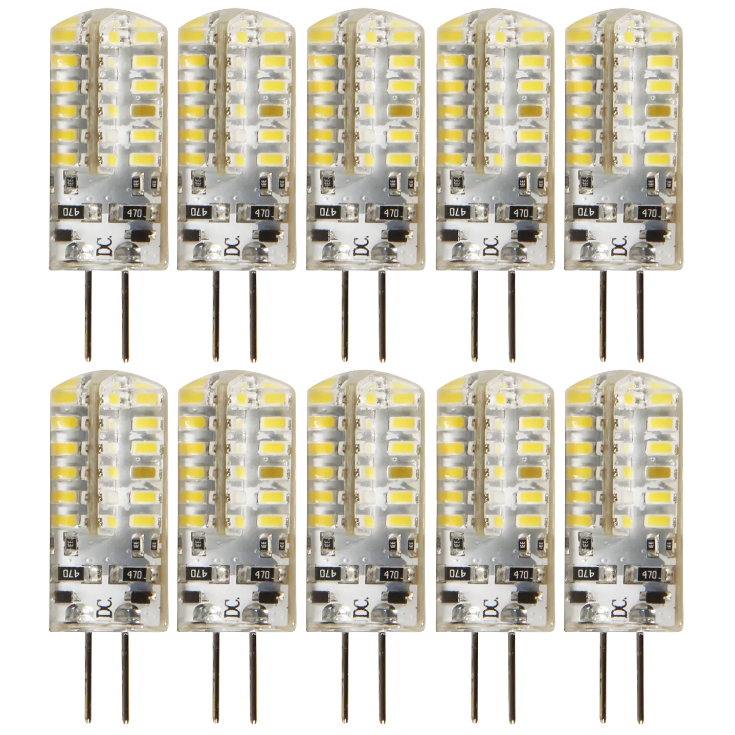 LED-Stiftsockellampe McShine “Silicia“, G4, 2W, 160lm, warmweiß, 10er-Pack LED-Stiftsockellampe McShine “Silicia“, G4, 2W, 160lm, warmweiß, 10er-Pack