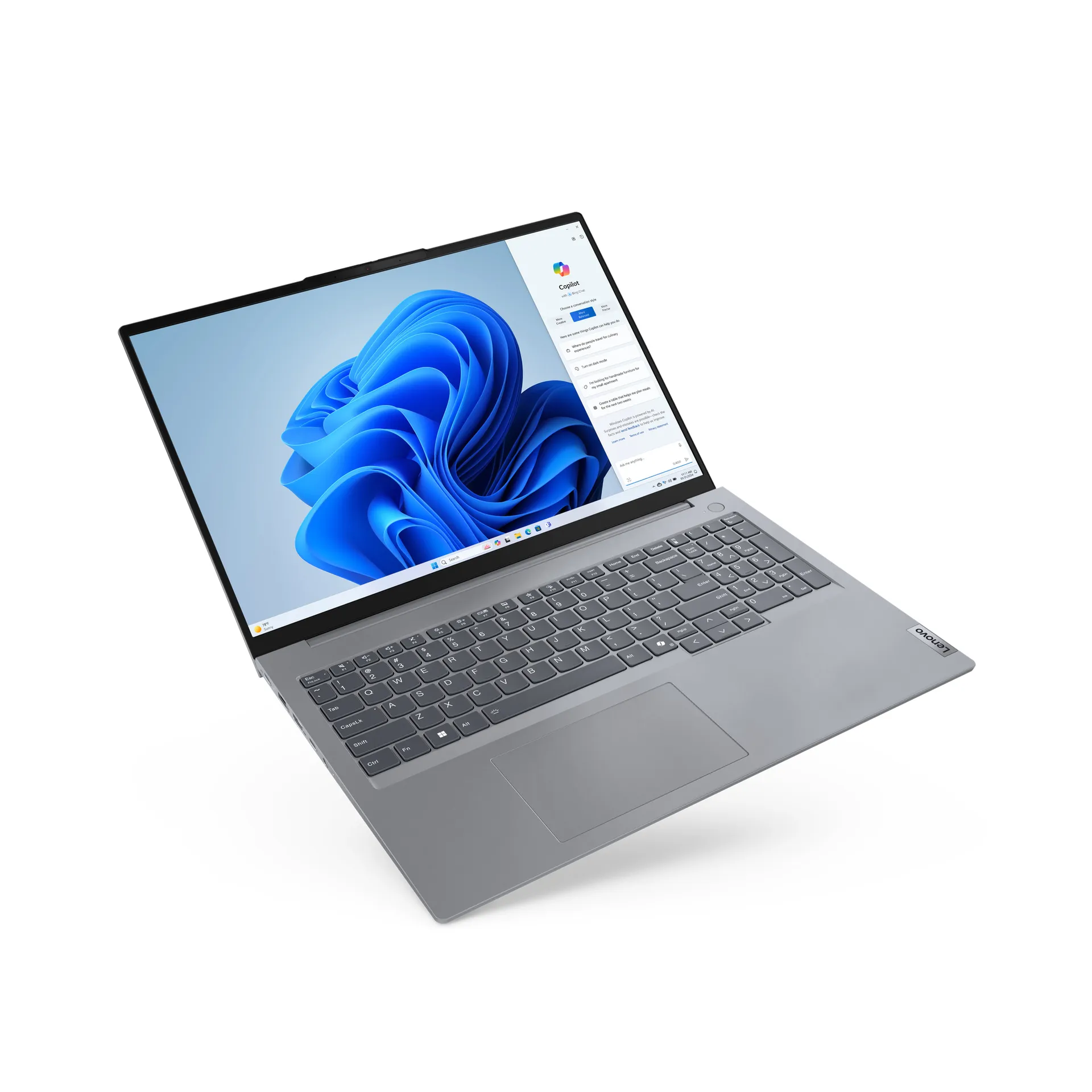Lenovo ThinkBook 16 G7 ARP AMD Ryzen™ 5 7535HS Laptop 40,6 cm (16") WUXGA 8 GB DDR5-SDRAM 256 GB SSD Wi-Fi 6E (802.11ax) Windows 11 Pro Deutsch Grau – Bild 7
