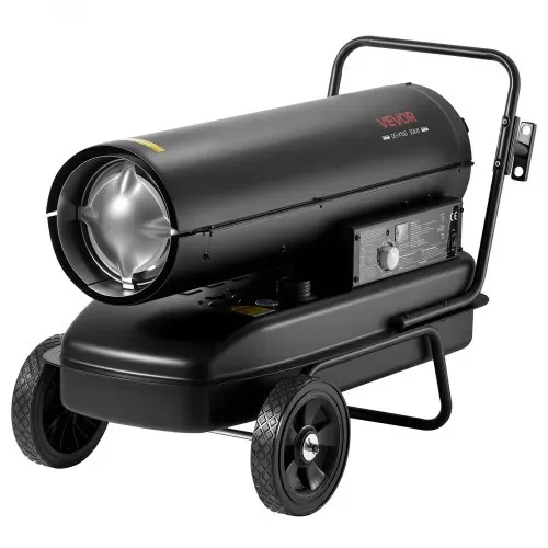 VEVOR Heizkanone 30kW Dieselheizgebläse 38L Petroleum-Heizgerät mit Rollen, Heizgebläse für Werkstatt Garage Lager & Baustelle, Thermostatsteuerung, Überhitzungsschutz, Max. 1220m³/h & 240m², Schwarz – Bild 10