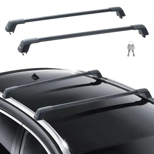 VEVOR Dachträger Universal Dachgepäckträger Auto Alu Querträger 90 kg Tragkraft, passend für erhöhte Seitenschiene mit Lücke, passend Innenabstand des Dachbalkens 104-110 cm VEVOR Dachträger Universal Dachgepäckträger Auto Alu Querträger 90 kg Tragkraft, passend für erhöhte Seitenschiene mit Lücke, passend Innenabstand des Dachbalkens 104-110 cm