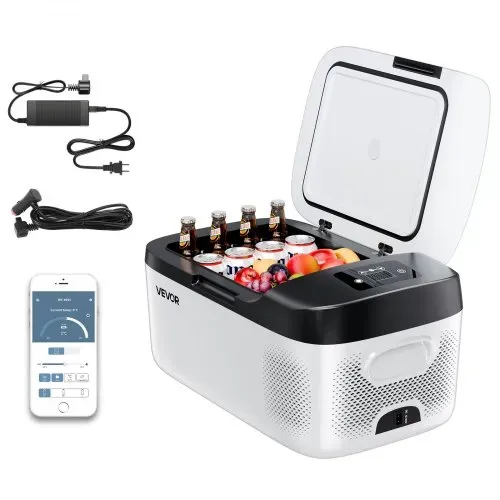 VEVOR Kompressor Kühlbox 15 L,12/24V DC Elektrische Gefrierbox mit App-Steuerung, 100–240 V AC Autokühlschrank für Camping Reisen Lastkraftwagen Angeln, 60 W Thermoelektrische Kühlbox Tragbar VEVOR Kompressor Kühlbox 15 L,12/24V DC Elektrische Gefrierbox mit App-Steuerung, 100–240 V AC Autokühlschrank für Camping Reisen Lastkraftwagen Angeln, 60 W Thermoelektrische Kühlbox Tragbar