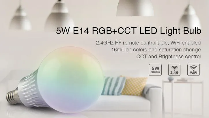 MiBoxer FUT013 LED Retrofit E14 5W RGB-WW (RGB-CCT) Lampe mit Funk und WLAN MiBoxer FUT013 LED Retrofit E14 5W RGB-WW (RGB-CCT) Lampe mit Funk und WLAN