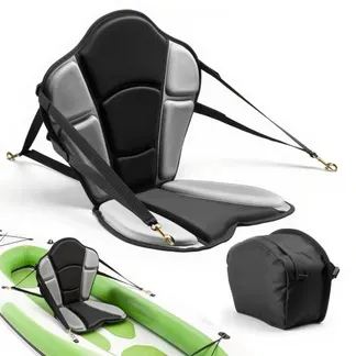 VEVOR 1 x Kajaksitz 31 mm Dicke, Gepolsterter Sitz für Stand-Up-Paddle-Board, Bootssitz mit Rückenlehne & Aufbewahrungstasche & Verstellbaren Gurten für SUP Angelboot Aufblasbares Kajak Ruderboot VEVOR 1 x Kajaksitz 31 mm Dicke, Gepolsterter Sitz für Stand-Up-Paddle-Board, Bootssitz mit Rückenlehne & Aufbewahrungstasche & Verstellbaren Gurten für SUP Angelboot Aufblasbares Kajak Ruderboot