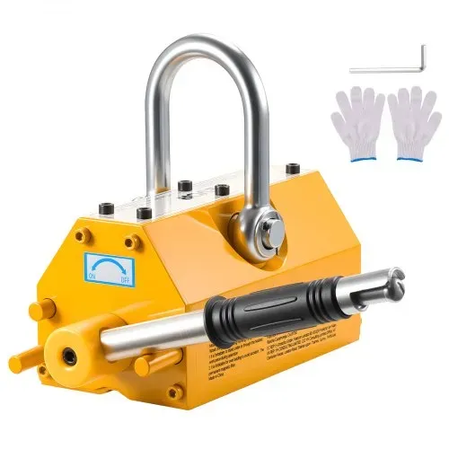 VEVOR Lasthebemagnet Permanentmagnetheber 600 kg Zugkraft Hebemagnet mit Entriegelungsgriff & Stahlhaken, verwendet in Werkstattkränen und Hebezeugen, zum Heben von Stahlplatten, Brettern VEVOR Lasthebemagnet Permanentmagnetheber 600 kg Zugkraft Hebemagnet mit Entriegelungsgriff & Stahlhaken, verwendet in Werkstattkränen und Hebezeugen, zum Heben von Stahlplatten, Brettern