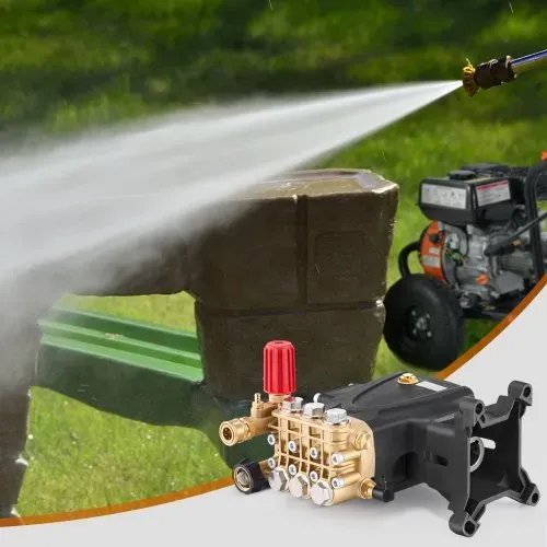 VEVOR Hochdruckreinigerpumpe, 1-Zoll-Welle, horizontaler Triplex-Kolben, 4000 PSI, 4,0 GPM, Ersatz-Hochdruckreinigerpumpen-Set mit 5 Düsen, Ersatzpumpe bis zu 500 Stunden Dauerbetrieb, Austauschpumpe – Bild 7