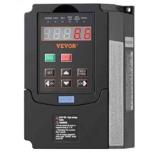 VEVOR Frequenzumrichter VFD 2 PS, 1,5 kW, 7,5 A, 1- oder 3-phasiger 220-V-Eingang auf 3-phasigen 220-V-Ausgang, 40-60-Hz-Eingang, 0-400-Hz-Ausgang, VFD für Spindelmotor-CNC-Drehzahlregelung VEVOR Frequenzumrichter VFD 2 PS, 1,5 kW, 7,5 A, 1- oder 3-phasiger 220-V-Eingang auf 3-phasigen 220-V-Ausgang, 40-60-Hz-Eingang, 0-400-Hz-Ausgang, VFD für Spindelmotor-CNC-Drehzahlregelung
