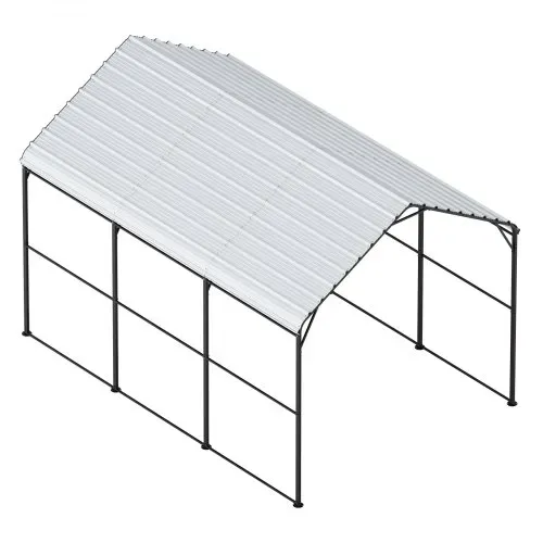 VEVOR Zeltgarage 3x4,5x3,15 m, Garagenzelt, Carport mit verzinktem Stahlrahmen & Dach, Autozelt mit abnehmbaren Seitenwänden, Mehrzweck-Autounterstand für Pickup, Boot, Auto & Traktoren – Bild 9