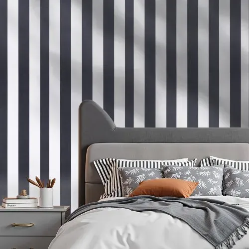 VEVOR Tapete selbstklebend, 45 cm x 15 m, Wandtapete, Klebefolie mit Streifen in Schwarz-Weiß, wasserfest, Möbelfolie, dekorative Vinylrolle für Schlafzimmer, Küche, Büro, Badezimmer – Bild 7