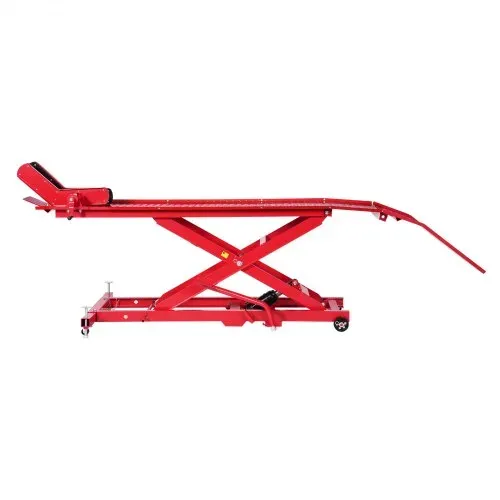 VEVOR Motorradheber Motorradhebebühne Hydraulisch (Max. 787 mm Hubhöhe) Hebeständer Rollbar, Fahrrad-Reparaturständer (453,59 kg belastbar) mit Sicherheitsschloss für Geländefahrzeuge Dirtbikes – Bild 9