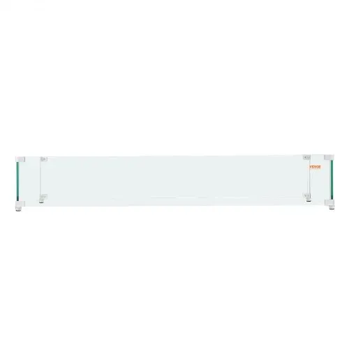 VEVOR Windschutz für Feuerstelle, 96,5 x 26,7 x 15,2 cm Glas-Windschutz, rechteckiger Glasschutz, 0,8 cm dicker Feuertisch, Flammenschutz aus klarem gehärtetem Glas, Baumgrubenschutz mit stabilen Füßen für Propan, Gas, Außenbereich – Bild 9