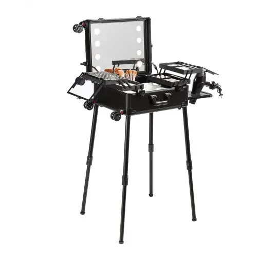 VEVOR Kosmetikkoffer 1030 x 510 x 1360 mm Schminktasche ABS + MDF-Platte + Aluminiumrahmen Schminkkoffer Make-Up Koffer Ideal für Friseur-, Make-up-Studios, Hochzeits- oder Event-Make-up VEVOR Kosmetikkoffer 1030 x 510 x 1360 mm Schminktasche ABS + MDF-Platte + Aluminiumrahmen Schminkkoffer Make-Up Koffer Ideal für Friseur-, Make-up-Studios, Hochzeits- oder Event-Make-up