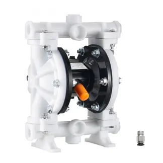 VEVOR Druckluft-Doppelmembranpumpe, 16,64L/min, 38,1 mm Einlass & Auslass, pneumatische Altöl-Transferpumpe, max. 100 PSI, Polypropylengehäuse, luftbetrieben für Diesel, Fett, Kerosin, Benzin VEVOR Druckluft-Doppelmembranpumpe, 16,64L/min, 38,1 mm Einlass & Auslass, pneumatische Altöl-Transferpumpe, max. 100 PSI, Polypropylengehäuse, luftbetrieben für Diesel, Fett, Kerosin, Benzin