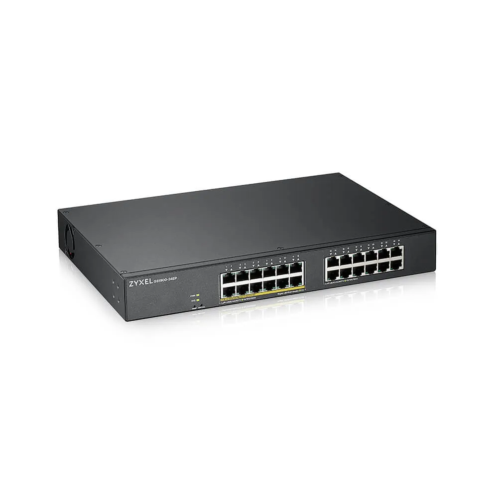 Zyxel GS1900-24EP Managed L2 Gigabit Ethernet (10/100/1000) Power over Ethernet (PoE) Schwarz – Bild 2