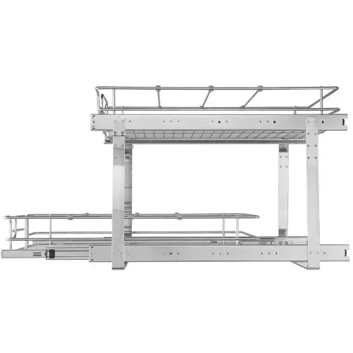 VEVOR Ausziehbares Gewürzregal Doppelkorb Spülschrankregal Küchenschrank, Schiebeschublade Waschbecken Gewürzregal Schrank Organizer Unterschrankregal 385x569x483 mm (Einbaumaße) – Bild 10