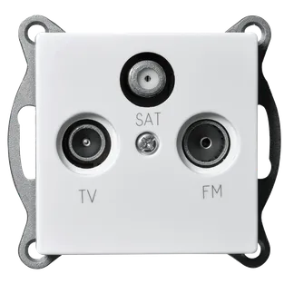 Antennendose McPower “Flair“ für TV, Radio und Sat, UP, weiß Antennendose McPower “Flair“ für TV, Radio und Sat, UP, weiß