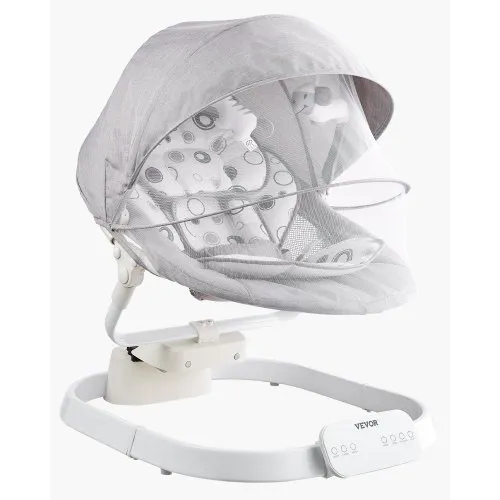 VEVOR Babyschaukel, Babywippe mit 3 Geschwindigkeiten & 3 Sitzpositionen, IMD-Touchpanel, Fernbedienung, Bluetooth & 10 voreingestellten Liedern, für Kinder im Alter von 0–9 Monaten bis zu 9 kg VEVOR Babyschaukel, Babywippe mit 3 Geschwindigkeiten & 3 Sitzpositionen, IMD-Touchpanel, Fernbedienung, Bluetooth & 10 voreingestellten Liedern, für Kinder im Alter von 0–9 Monaten bis zu 9 kg
