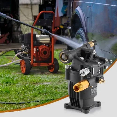 VEVOR Hochdruckreinigerpumpe, 3/4 Zoll Welle horizontal, 3500 PSI, 2,5 GPM, Ersatz-Hochdruckreinigerpumpen-Set mit 5 Düsen, Hardware und Siphonrohr, bis zu 150 Stunden, Hochdruckreiniger Ersatzpumpe – Bild 7