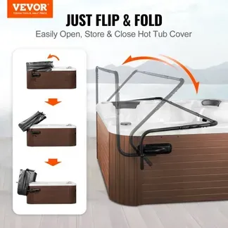 VEVOR Whirlpool-Abdeckungslifter, Spa-Abdeckungslifter, Breite 175-255 cm Verstellbar, Beidseitig oben installiert, Whirlpoolabdeckung-Hebevorrichtung für Badewannen, Whirlpools, Spa VEVOR Whirlpool-Abdeckungslifter, Spa-Abdeckungslifter, Breite 175-255 cm Verstellbar, Beidseitig oben installiert, Whirlpoolabdeckung-Hebevorrichtung für Badewannen, Whirlpools, Spa