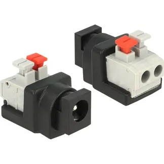 DC 5,5×2,1mm Buchse > Terminalblock 2Pin, Adapter DC 5,5×2,1mm Buchse > Terminalblock 2Pin, Adapter