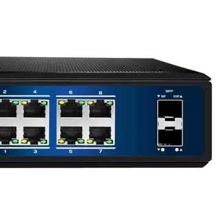 ALLNET Switch industrial unmanaged Layer2 10 Port GbE • 8x GbE • 2x SFP • Lüfterlos • DIN • IP40 • ALL-SGI8108v2 ALLNET Switch industrial unmanaged Layer2 10 Port GbE • 8x GbE • 2x SFP • Lüfterlos • DIN • IP40 • ALL-SGI8108v2