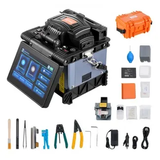 VEVOR Glasfaser-Schweißgerät mit 6 Motoren, Kernausrichtung, Spleißgerät, 6 s Spleißen & 13 s Aufheizen, Fusionsspleißgerät mit 5-Zoll-Touchscreen, 3-in-1-Faserhalter, 7800 mAh Akku für SM MM DS NZDS VEVOR Glasfaser-Schweißgerät mit 6 Motoren, Kernausrichtung, Spleißgerät, 6 s Spleißen & 13 s Aufheizen, Fusionsspleißgerät mit 5-Zoll-Touchscreen, 3-in-1-Faserhalter, 7800 mAh Akku für SM MM DS NZDS