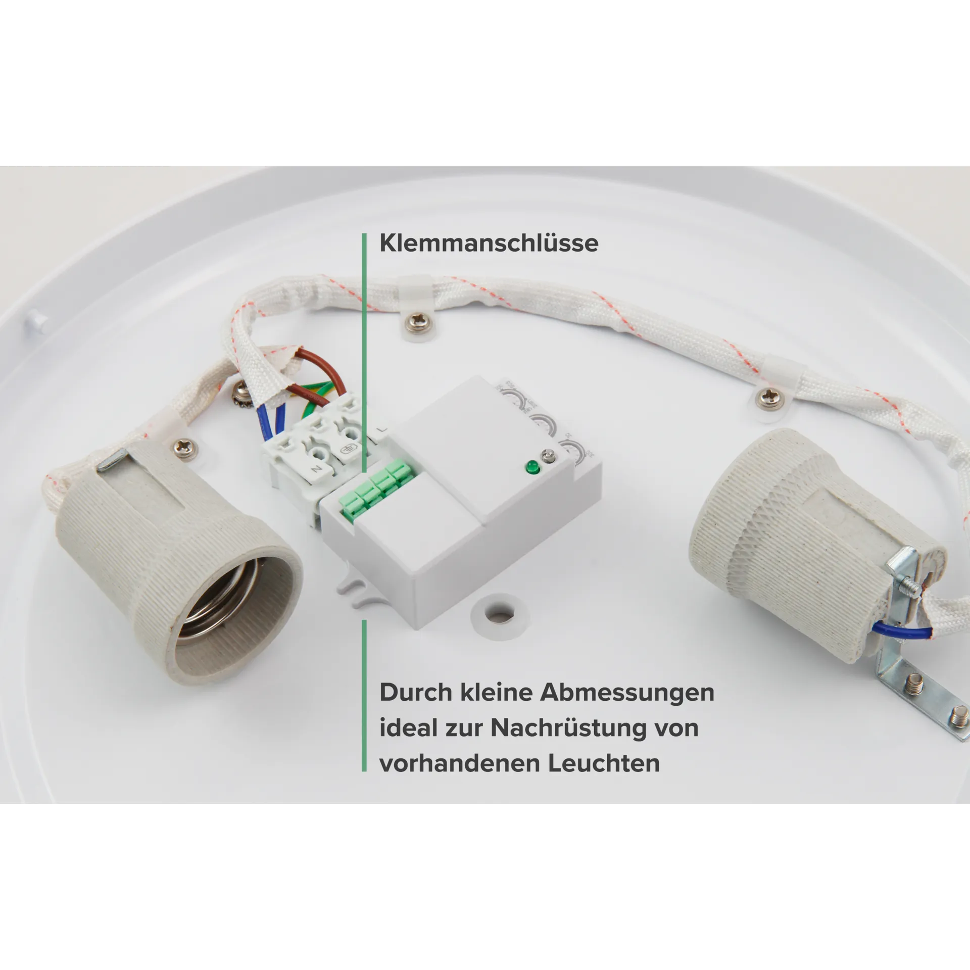 HF / Mikrowellen-Bewegungsmelder McShine ''LX-701C'', 360°, 230V / 1.200W, weiß, LED geeignet – Bild 5