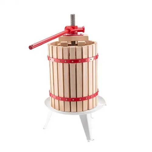 VEVOR Obstweinpresse Obstmühle (18 L) mit Massivholzkorb mit 8 Blöcken, robuster manueller Entsafter, Apfelweinpresse Apfelpresse Traubenpresse Olivenölpresse mit Griff, Saftpresse für Küche – Bild 8
