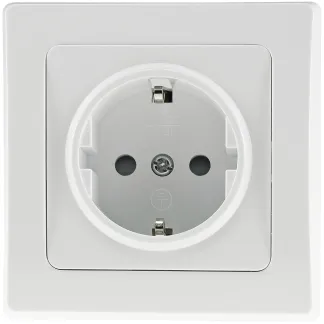 DELPHI Schutzkontakt-Steckdose 250V~/ 16A, inkl. Rahmen, UP, weiß DELPHI Schutzkontakt-Steckdose 250V~/ 16A, inkl. Rahmen, UP, weiß
