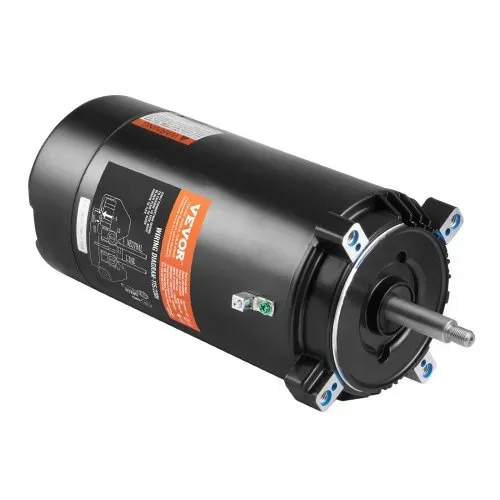 VEVOR 1,5 PS Poolpumpenmotor, 56J Rahmen, 115V(13,6 Ampere)/230V(6,8 Ampere) 3450 U/min, 60Hz, 1.3 Betriebsfaktor, 90μF/250V Kondensator, CCW Rotation Rundflansch Ersatzmotor – Bild 8