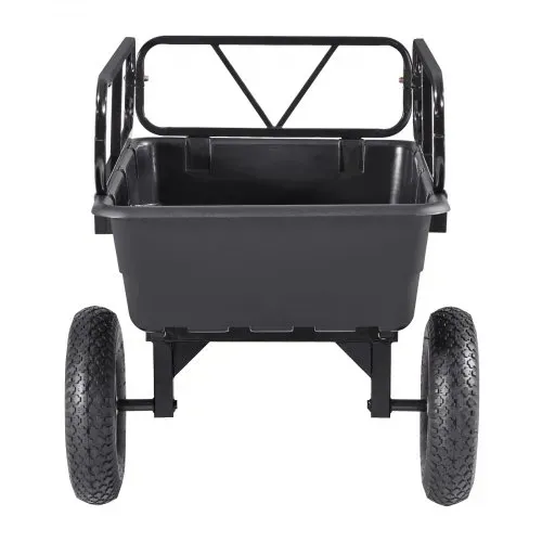 VEVOR Kippanhänger, 226,8 kg, ATV-UTV-Transportanhänger, Kippwagen zum Hinterherziehen mit 40,64 cm Reifen, Handzug oder Fußpedal, Hochleistungs-Hofanhänger für Rasenmäher, Traktor, Gartenabfälle – Bild 9