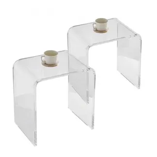 VEVOR 2 Stk. Beistelltisch 415 x 305 x 460 mm, U-förmiger Acryltisch Beistelltisch, Transparenter Couchtisch für Getränke, Essen, Snacks, Verwendet im Wohnzimmer, Schlafzimmer, Arbeitszimmer usw. VEVOR 2 Stk. Beistelltisch 415 x 305 x 460 mm, U-förmiger Acryltisch Beistelltisch, Transparenter Couchtisch für Getränke, Essen, Snacks, Verwendet im Wohnzimmer, Schlafzimmer, Arbeitszimmer usw.