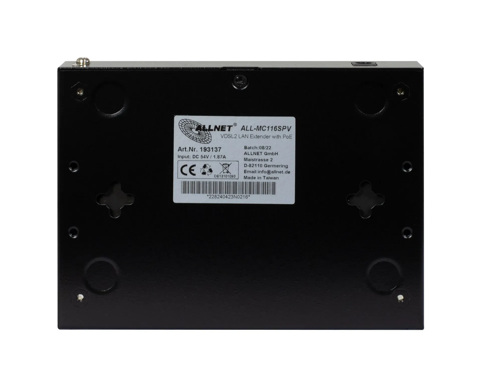 ALLNET ISP Bridge Modem VDSL2 mit Vectoring/Point-to-Point Slave-Modem & 2x PoE IEEE802.3at Ports "unmanaged "ALL-MC116SPV-VDSL2" – Bild 4