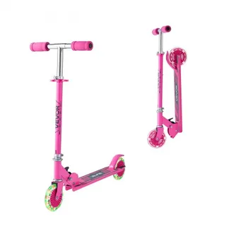 VEVOR Scooter (2 Räder) für Kinder ab 3 Jahren, Cityroller Kinderroller mit leuchtenden Rädern & höhenverstellbarem Lenker & rutschfestem Deck & faltbarem Rahmen, Tretroller bis zu 50 kg, Pink VEVOR Scooter (2 Räder) für Kinder ab 3 Jahren, Cityroller Kinderroller mit leuchtenden Rädern & höhenverstellbarem Lenker & rutschfestem Deck & faltbarem Rahmen, Tretroller bis zu 50 kg, Pink