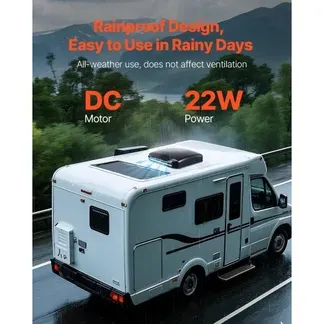VEVOR Wohnmobil-Lüfter 410x410x252 mm, Dachlüfter 12 V, umkehrbarer Lüfter mit 10 Gang & Fernbedienung, Regenabdeckung, elektrischer Deckel, Abluftventilator, Dachlüftung passend für RV Dachöffnungen VEVOR Wohnmobil-Lüfter 410x410x252 mm, Dachlüfter 12 V, umkehrbarer Lüfter mit 10 Gang & Fernbedienung, Regenabdeckung, elektrischer Deckel, Abluftventilator, Dachlüftung passend für RV Dachöffnungen