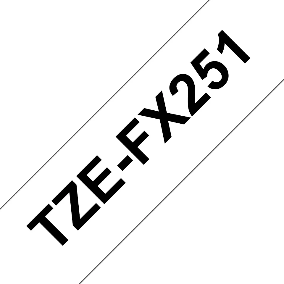 Brother TZE-FX251 Etiketten erstellendes Band Schwarz auf weiss Brother TZE-FX251 Etiketten erstellendes Band Schwarz auf weiss