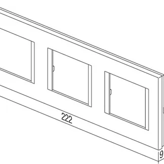 TEM Serie Modul Rahmen OL COVER PLATE LINE3x2M PW TEM Serie Modul Rahmen OL COVER PLATE LINE3x2M PW
