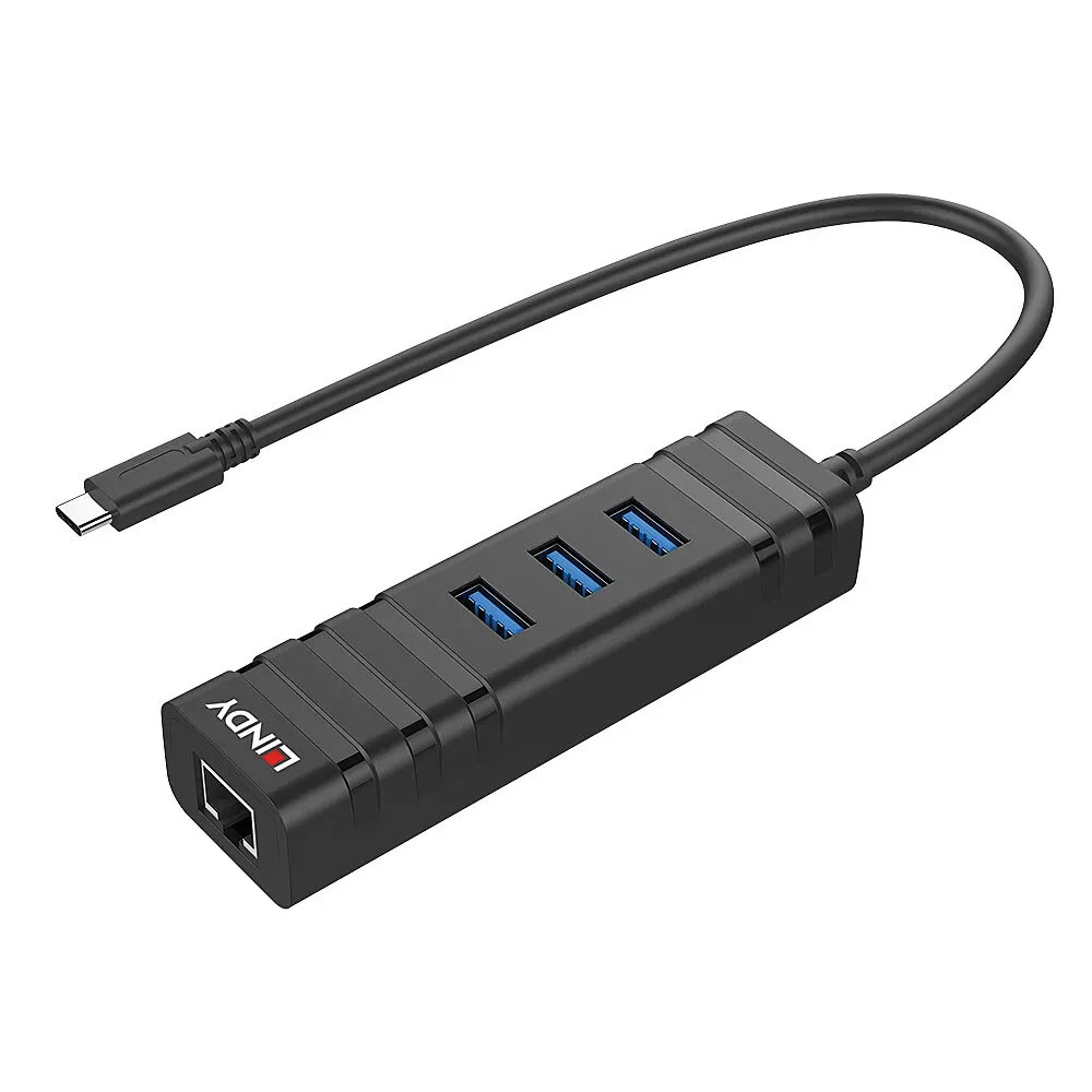 Lindy 43249 Schnittstellen-Hub USB 3.2 Gen 1 (3.1 Gen 1) Type-C 5000 Mbit/s Schwarz – Bild 2