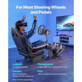 VEVOR Lenkradständer, Racing Wheel Stand, Simulator-Cockpit, passend für Logitech G25, G27, G29, G920, G923, Thrustmaster T300RS, TX F458, T500RS, T3PA-PRO (F1/GT) und CSR-Pedale VEVOR Lenkradständer, Racing Wheel Stand, Simulator-Cockpit, passend für Logitech G25, G27, G29, G920, G923, Thrustmaster T300RS, TX F458, T500RS, T3PA-PRO (F1/GT) und CSR-Pedale