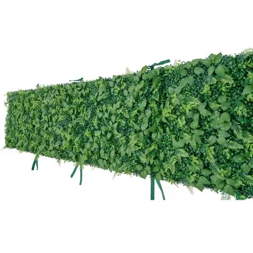 VEVOR Künstliche Hecke 2,4 m x 61 cm 4-tlg. Set, Pflanzenwand, PE-Sichtschutz, Sichtschutzzaun, Windschutz, Heckenzaun, Kunstpflanzen Balkonverkleidung für Hochzeiten, Außengärten, Hinterhöfe – Bild 8