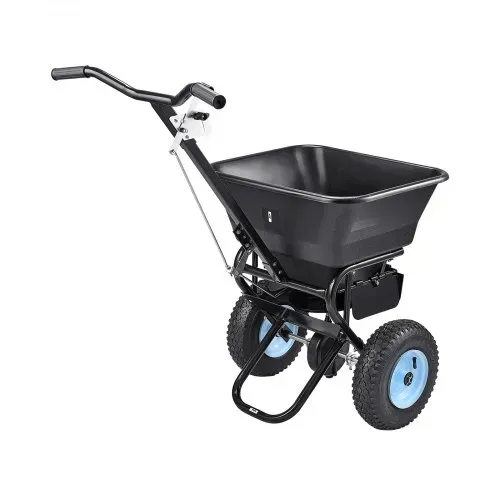 VEVOR Streuwagen, 45 kg Fassungsvermögen, Düngerstreuer, 0–3 m Streubreite, Schleuderstreuwagen mit 33 cm Luftreifen, Saatgutstreuer mit Einfülltrichter, als Aussaathilfe oder Düngerwagen – Bild 10