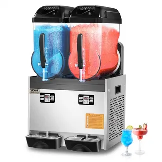 VEVOR kommerzielle Slush-Maschine 12 L x 2 Doppeltank Slush-Eismaschine Slushy Machine für gefrorene Getränke, 96 Tassen Margarita-Smoothie-Maschine für Partys zu Hause Restaurants Cafés Bars VEVOR kommerzielle Slush-Maschine 12 L x 2 Doppeltank Slush-Eismaschine Slushy Machine für gefrorene Getränke, 96 Tassen Margarita-Smoothie-Maschine für Partys zu Hause Restaurants Cafés Bars