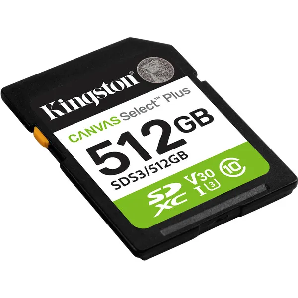 Kingston Technology 512GB SDXC Canvas Select Plus Gen3 150MB/s C10 UHS-I U3 V30 – Bild 2